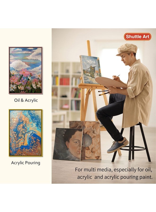 Shuttle Art Stretched Canvas 20 Pcs Value Pack 5 X 7 8 X 10 Inches (10 Of Each) 100% Cotton Primed White Canvases For Painting Stretched Canvas Art Supplies For Acrylic Oil Acrylic Pouring - Image 5