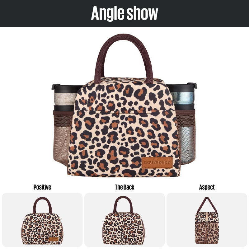 douyadady Lunch Bag Women/Men Lunch Box Women/Men (leopard) - Image 5