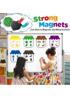 SYOSI Magnetic Color Sorting Toys, Magnetic Stickers, Inspired Magnetic Stickers for Creative Learning, Preschool Learning Activity Toddler Magnets Stickers (11 Colors)  - Image 3
