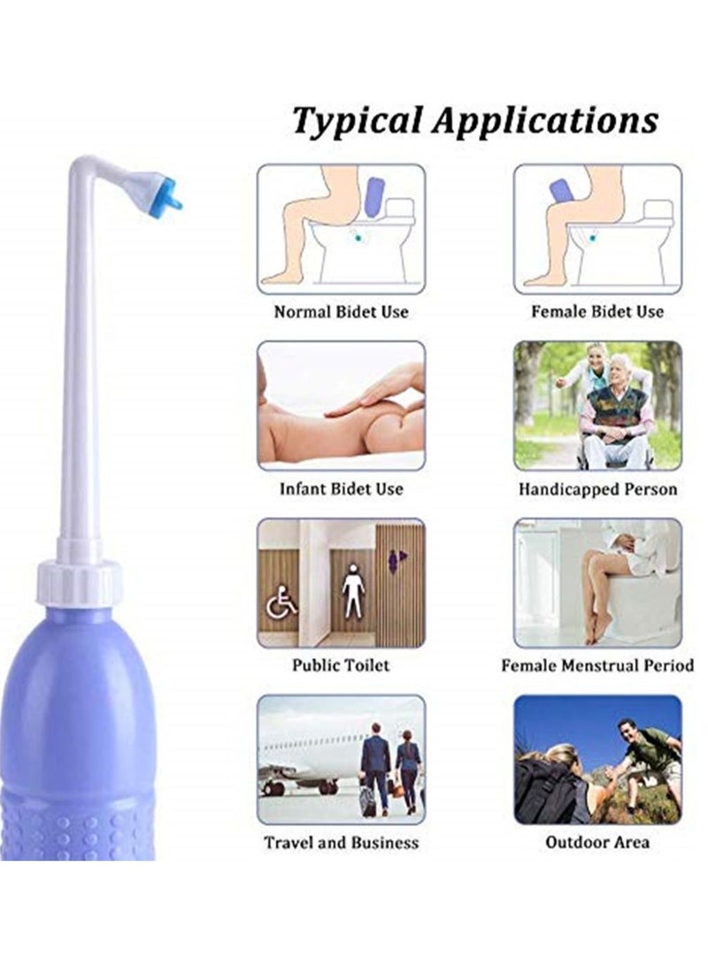 650ML Portable Travel Shattaf Bidet Breeze | Handy Personal Bidet Sprayer | The Palm |Perfect for Travel and Camping Outdoor | Blue Color - Image 3