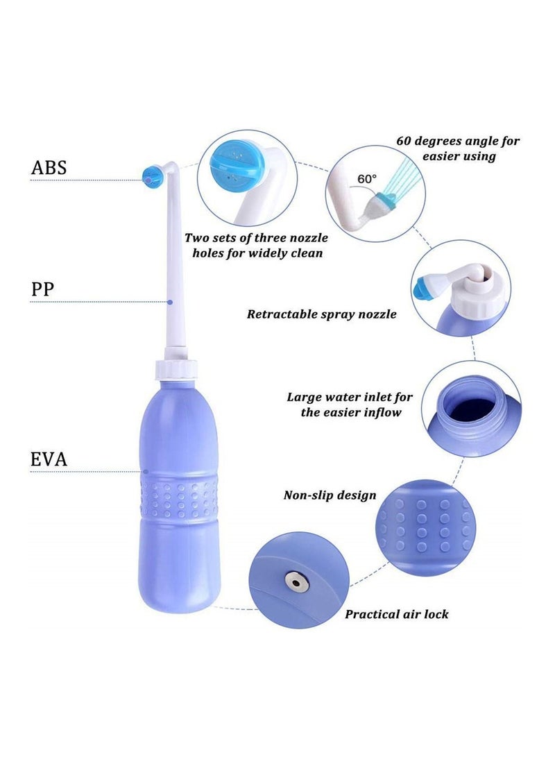 650ML Portable Travel Shattaf Bidet Breeze | Handy Personal Bidet Sprayer | The Palm |Perfect for Travel and Camping Outdoor | Blue Color - Image 2