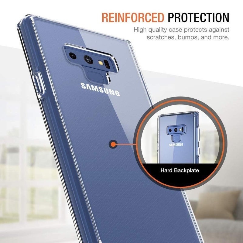 Nishtech غطاء خلفي شفاف هجين ناعم رفيع مضاد للغبار لجهاز سامسونج جالاكسي نوت 9 مع حماية الكاميرا - Image 2