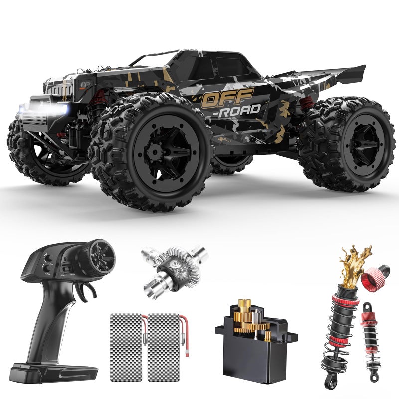 DEERC سيارات دييرك 9309E لجميع التضاريس بسرعة عالية للبالغين 40 كم/ساعة 4WD كهربائية على الطرق الوعرة شاحنة وحش للتحكم عن بعد بتردد 24 غيغاهرتز سيارة عالية السرعة شاحنة وحش مقاومة للماء مع بطاريتين للأطفال - Image 2