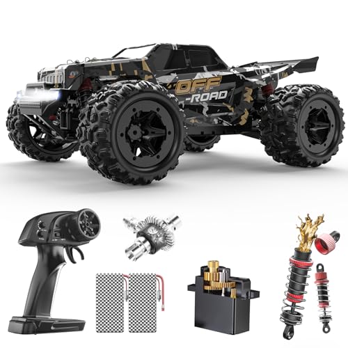 DEERC سيارات دييرك 9309E لجميع التضاريس بسرعة عالية للبالغين 40 كم/ساعة 4WD كهربائية على الطرق الوعرة شاحنة وحش للتحكم عن بعد بتردد 24 غيغاهرتز سيارة عالية السرعة شاحنة وحش مقاومة للماء مع بطاريتين للأطفال - Image 1