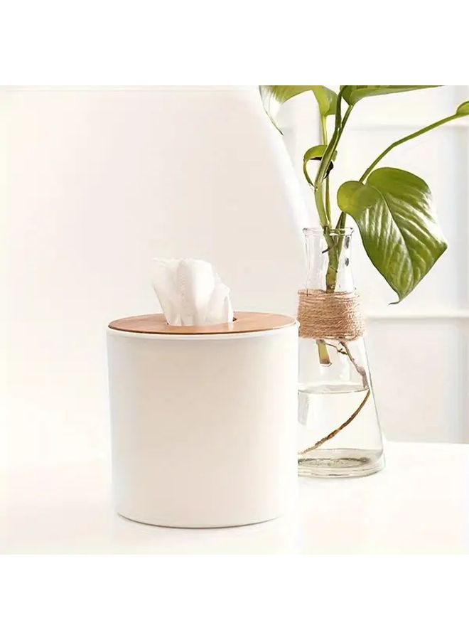 A Charming White Bamboo Tissue Holder For Enhancing Bedroom Aesthetics - Image 2