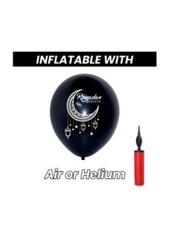 PRINTSHOP4ME Ramadan Mubarak Balloons for Ramadan Decorations Black  - Image 4