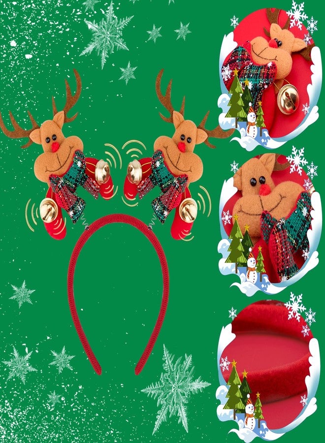BQTQ 18 Pieces Christmas Headbands Snowman Reindeer Antlers Elves Snowflake Headbands Party Costume for Christmas Holiday Favor - Image 3