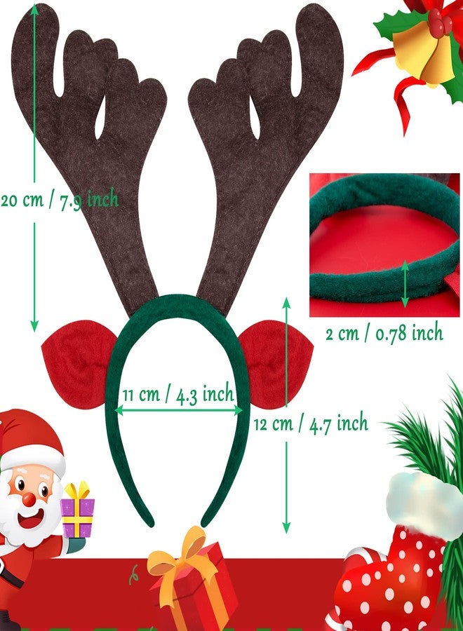 BQTQ 18 Pieces Christmas Headbands Snowman Reindeer Antlers Elves Snowflake Headbands Party Costume for Christmas Holiday Favor - Image 2