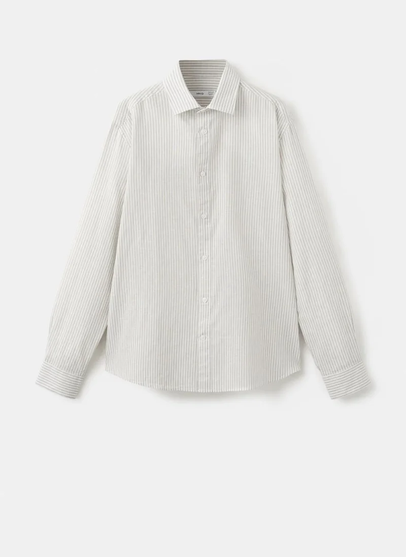 Mango Man  Cotton linen-blend regular-fit shirt for Men | Best Price UAE