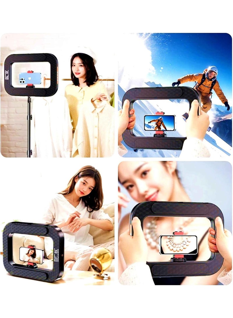 Ring Light for Phone, Phone Ring Light Stabilizer for Video Recording,Smartphone Video Rig for Tiktok Vlogging,RGB Video Light for Photography Filmmaking Video Maker,Stabilizer Light Combination - Image 2