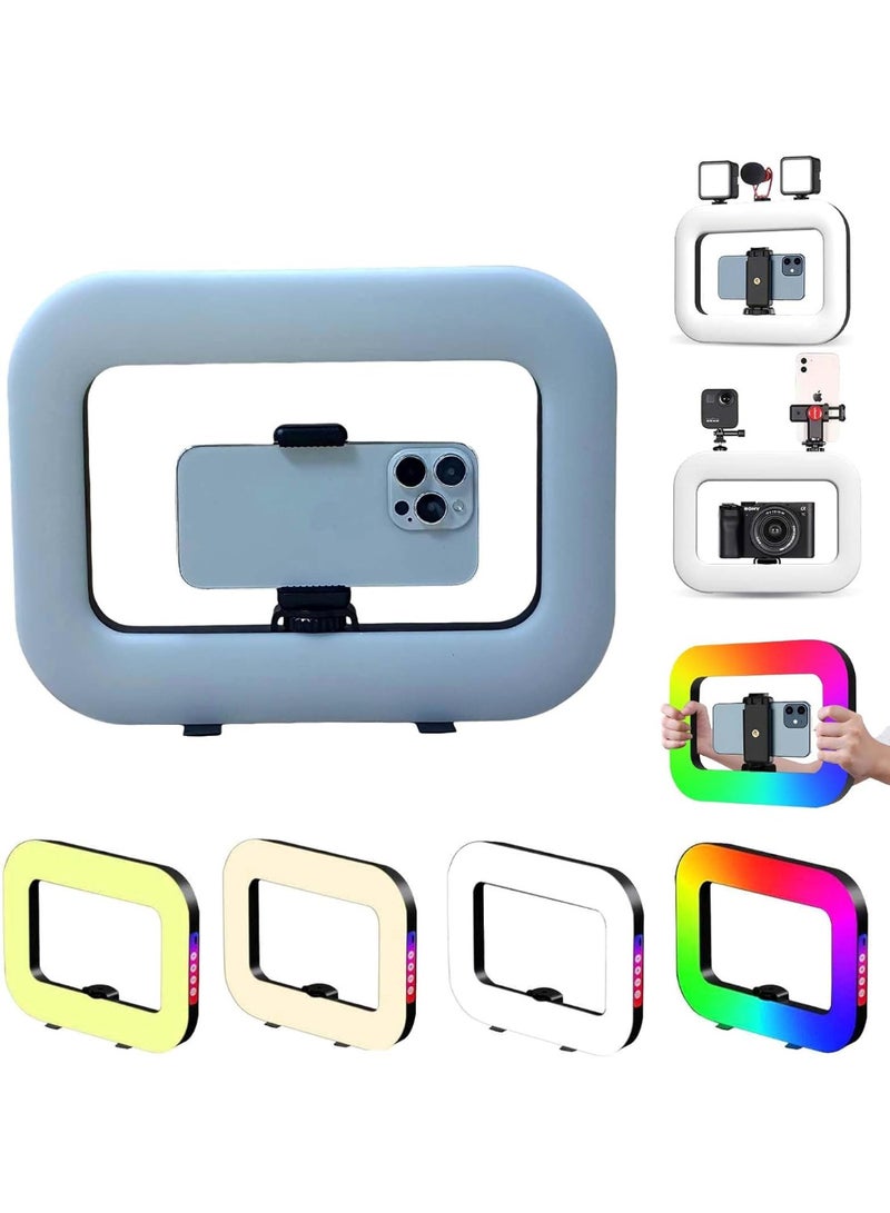 Ring Light for Phone, Phone Ring Light Stabilizer for Video Recording,Smartphone Video Rig for Tiktok Vlogging,RGB Video Light for Photography Filmmaking Video Maker,Stabilizer Light Combination - Image 1