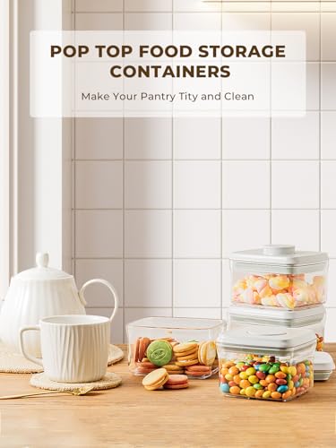 Tourdeus Airtight Food Storage Containers with Lids, BPA Free Cereal Container for Kitchen Pantry Organization, Stackable Clear Plastic Canisters for Flour Sugar Baking Supplies (0.5Qt + 1.5Qt) - Image 2