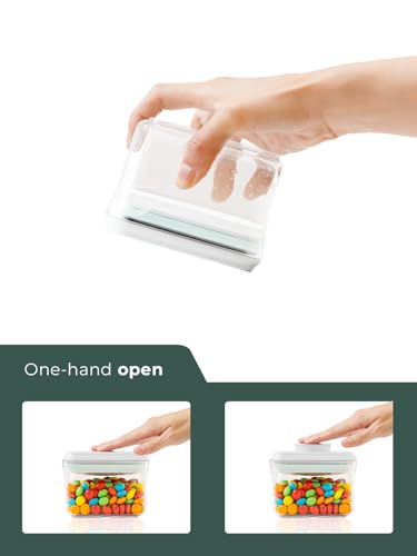 Tourdeus Airtight Food Storage Containers with Lids, BPA Free Cereal Container for Kitchen Pantry Organization, Stackable Clear Plastic Canisters for Flour Sugar Baking Supplies (0.5Qt + 1.5Qt) - Image 4