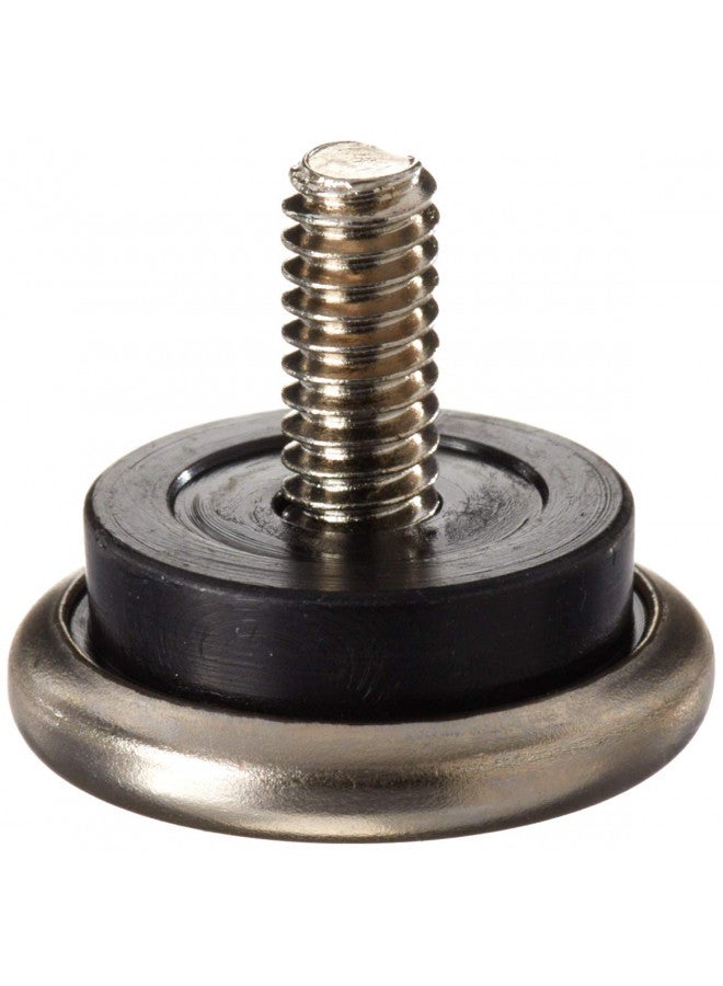 Shepherd Hardware 9450 1-1/16-Inch Threaded Stem Furniture Glides, 1/4-Inch Stem Diameter, Metal Base with Rubber Cushion, 4-Pack
