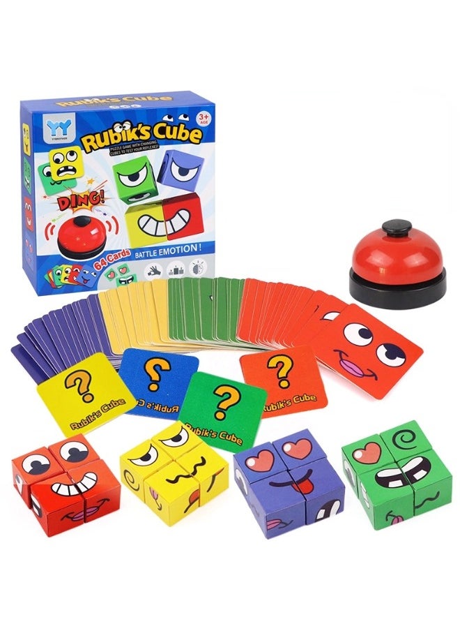 ShebSheb - Expression Matching Puzzle Game,Face Changing Magic Cube Game,Fun Face Blocks Board Games for Kids and Adults - Image 1