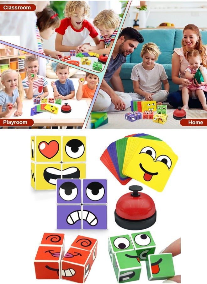 ShebSheb - Expression Matching Puzzle Game,Face Changing Magic Cube Game,Fun Face Blocks Board Games for Kids and Adults - Image 1