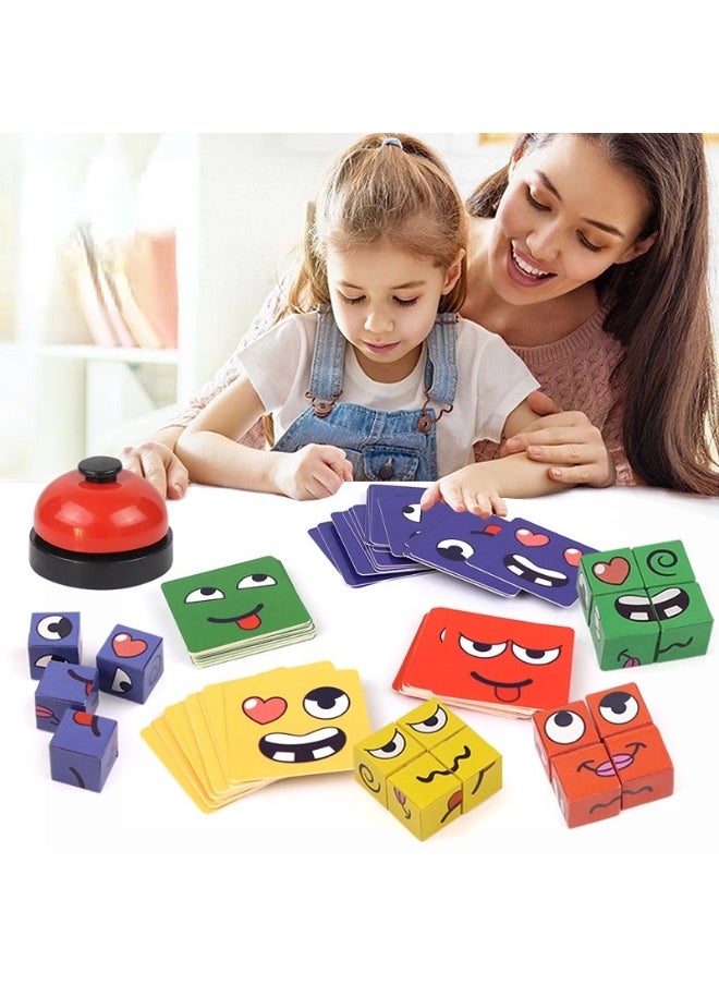 ShebSheb - Expression Matching Puzzle Game,Face Changing Magic Cube Game,Fun Face Blocks Board Games for Kids and Adults - Image 1