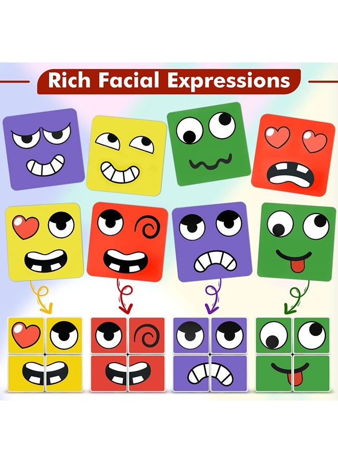 ShebSheb - Expression Matching Puzzle Game,Face Changing Magic Cube Game,Fun Face Blocks Board Games for Kids and Adults - Image 1