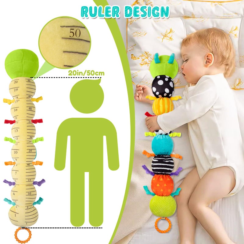 TOHIBEE Baby Stuffed Animal Toys for 0-6 6-12 Months, Baby Musical Caterpillar Tummy Time Toys for Babies 3 6 9 12 18 Months, Newborn Infant Sensory Toys Gifts for 1 2 Year Old Boys Girls - Image 4