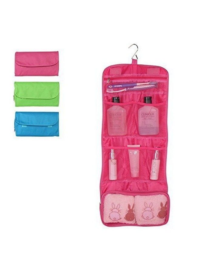 Wishbone Folding Hanging Travel Cosmetic Bag Makeup Organizer Case Pouch Toiletry Wall Hanging Dressing Kit Makeup Organizer Multi Utility Kit - Image 3