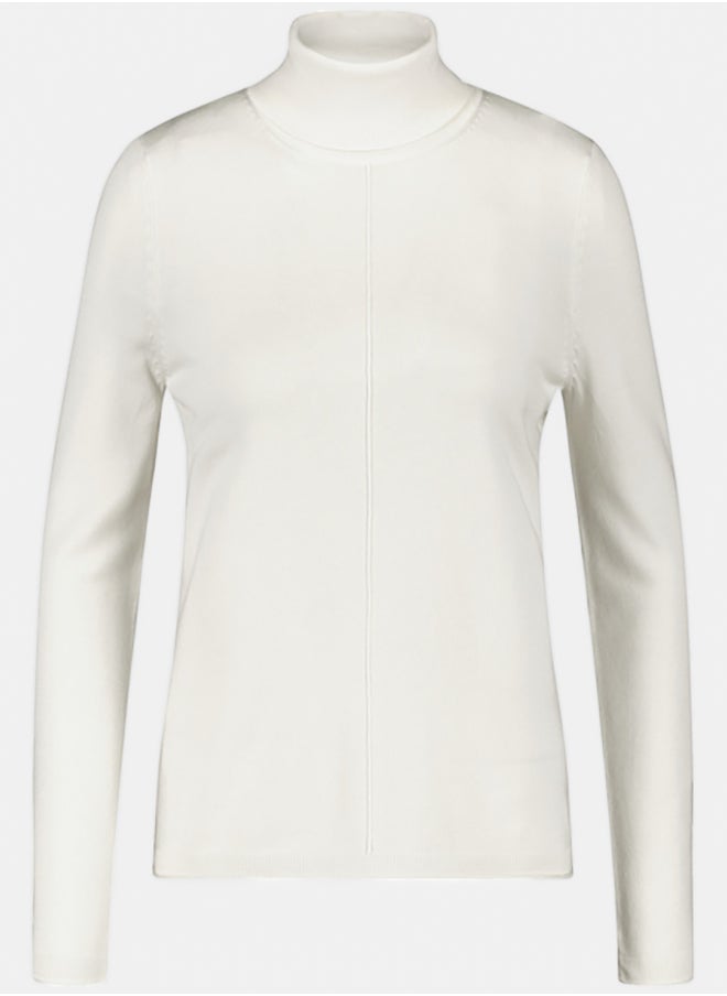 GERRY WEBER Polo Neck Jumper With Sleeve Vents  - Image 4