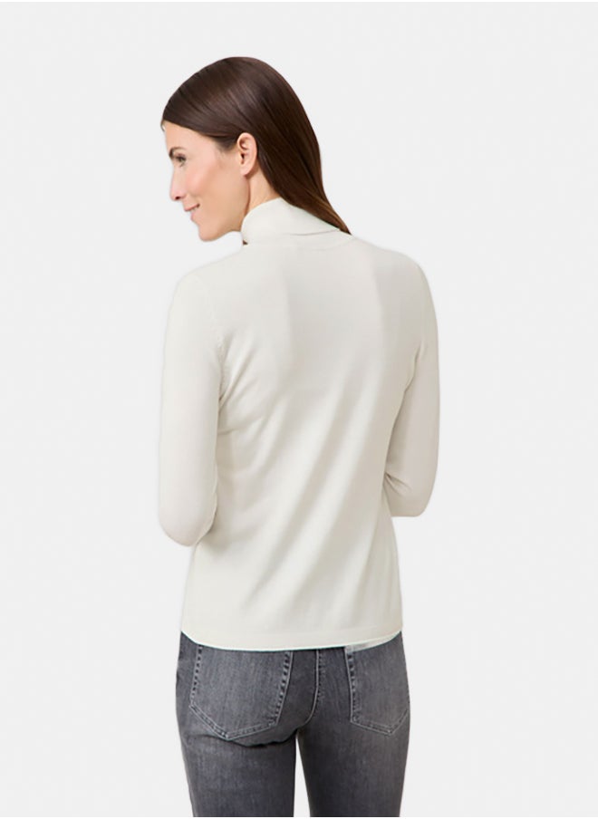 GERRY WEBER Polo Neck Jumper With Sleeve Vents  - Image 2