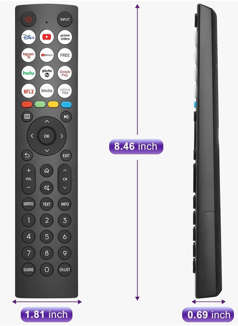 NEW Universal TV Remote for Hisense – EN2Q36H Replacement Remote Control for Hisense VIDAA 4K, HDTV, FHD, QLED, LCD, LED Smart TVs - Image 5