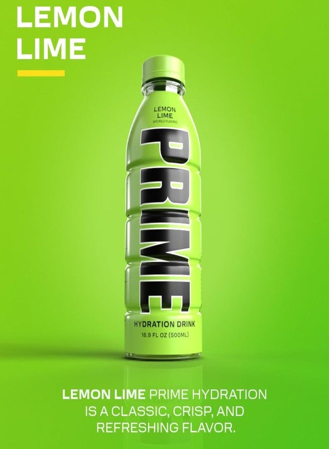 PRIME HYDRATION Lemon Lime Hydration Drink, 16.9 Fl oz / 500 Ml - Image 3