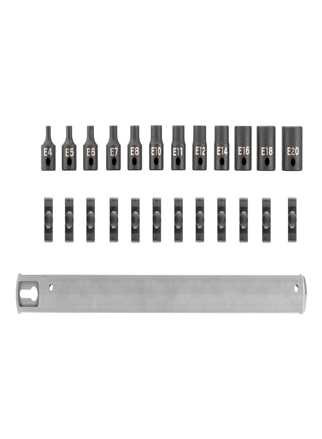 TEKTON 3/8 Inch Drive External Star Impact Socket Set with Rail, 12-Piece (E4-E20) | SID91116 - Image 2