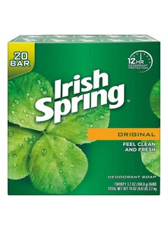 Irish Spring Irish Spring bar Soap (20/4 Oz Net Wt Oz), Original, 80 Ounce (Pack of 1)  - Image 1