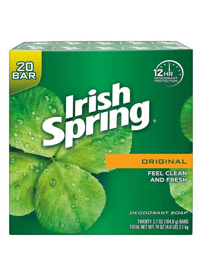 Irish Spring bar Soap (20/4 Oz Net Wt Oz), Original, 80 Ounce (Pack of 1) - Image 1