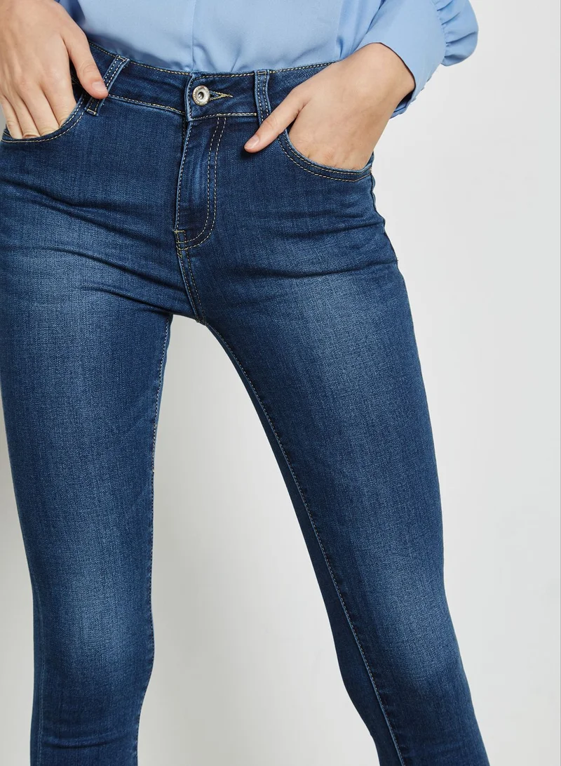 ELLA Raw Hem Skinny Jeans