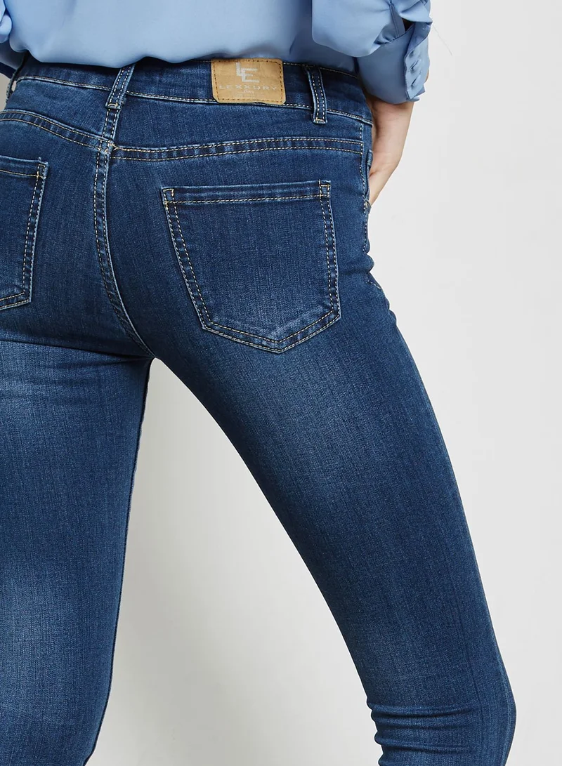 ELLA Raw Hem Skinny Jeans