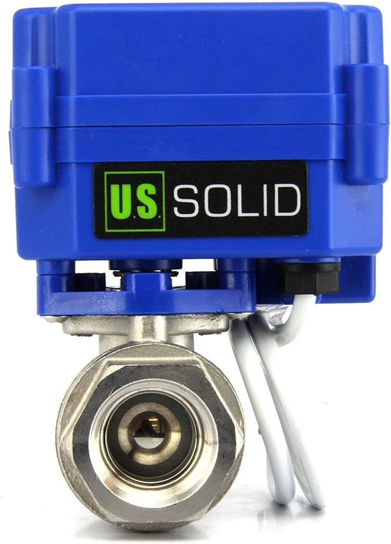 U.S. Solid Motorized Ball Valve - 3/4" Stainless Steel with Full Port, 9-24V DC - Image 2