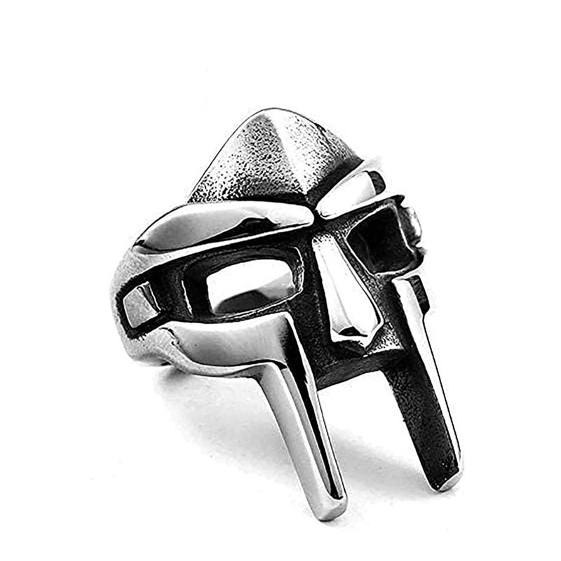 Zikra 1/2 Pcs Doom Mask Ring - Size 7-14, Egyptian Pharaoh Ring, Viking Men's Rings, Vintage Biker Ring, Punk Gladiator Style Stainless Steel Ring Silver Male Ring Jewelry Accessory - Image 1