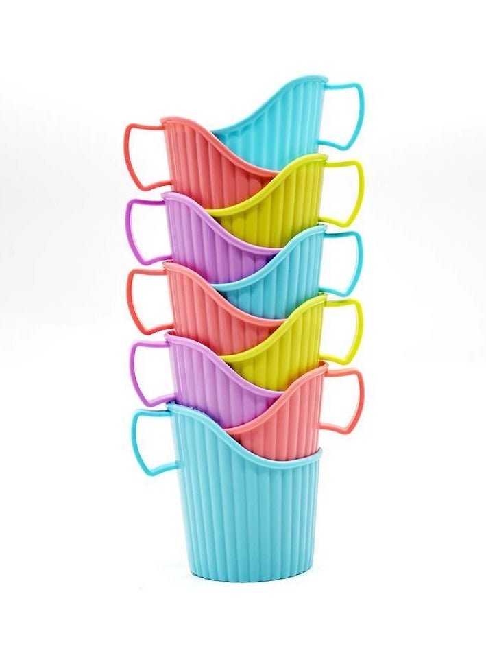 10 قطع من تصميم الموجة حامل كأس يمكن التخلص منه ، قاعدة كأس الشاي البلاستيكية السميكة المقاومة للحرارة ومقاومة للحرارة ، مناسبة للمنزل والمطعم وملحقات المشروبات الحزبية المكتبية ، حامل كأس المشروبات حامل كأس حيوي حامل كأس دائم ، ملحقات كأس (لون عشوائي) - Image 2