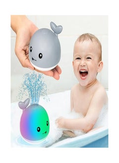 Goolsky Baby Whale Bath Toy Infant: Light Up Fountain 6-12 Months Old Bathtub 18-24 Swim Pool 3 4 5 7 8 9 10 15 Spray Sprinkler Tub  Toys toddlers 1 Girl Boys Birthday Shower Gifts Newborn Es