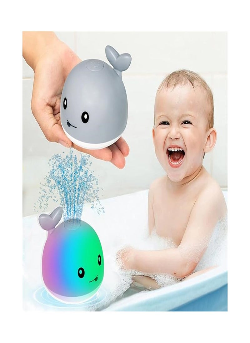 Goolsky - Goolsky Baby Whale Bath Toy Infant: Light Up Fountain 6-12 Months Old Bathtub 18-24 Swim Pool 3 4 5 7 8 9 10 15 Spray Sprinkler Tub  Toys toddlers 1 Girl Boys Birthday Shower Gifts Newborn Es - Image 1