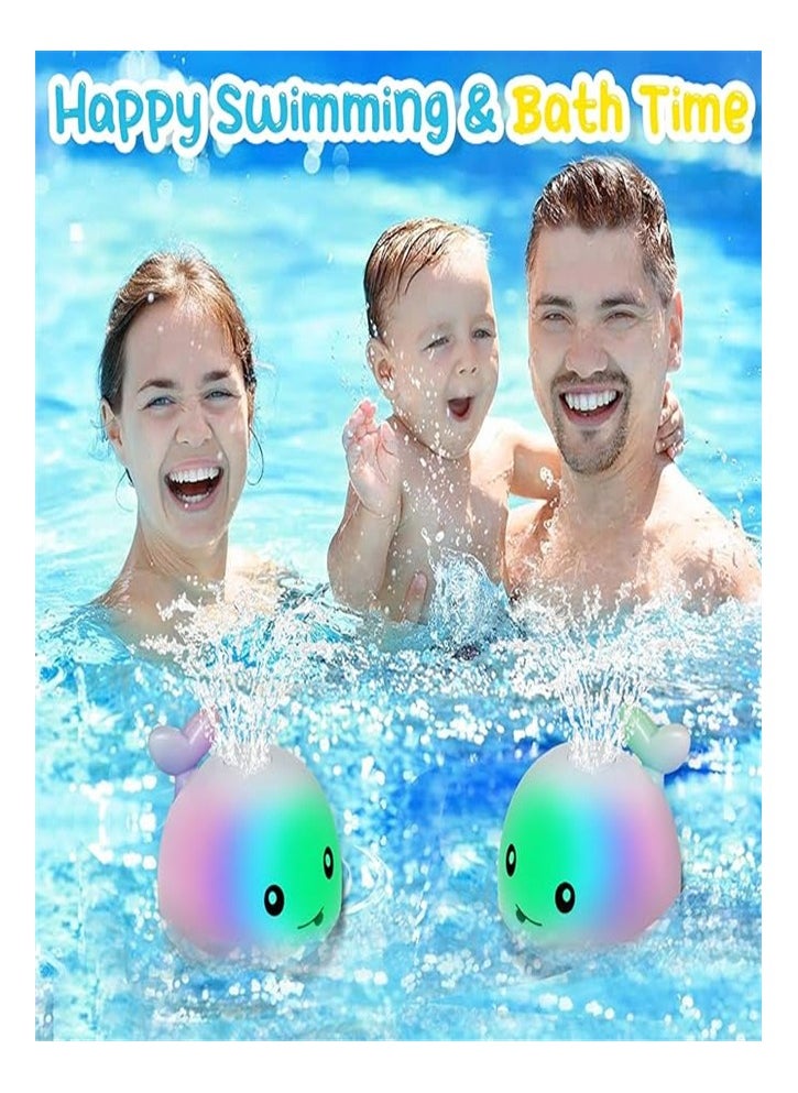 Goolsky - Goolsky Baby Whale Bath Toy Infant: Light Up Fountain 6-12 Months Old Bathtub 18-24 Swim Pool 3 4 5 7 8 9 10 15 Spray Sprinkler Tub  Toys toddlers 1 Girl Boys Birthday Shower Gifts Newborn Es - Image 1