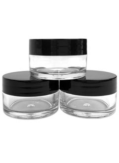Pana Beauticom 12 Piece 20g/20ml USA Acrylic Round Clear Jars with Lids for Lip Balms, Creams, Make Up, Cosmetics, Samples, Ointments and other Beauty Products (Black Lid (Flat Top))  - Image 4