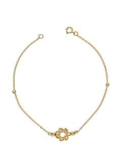Gold Leaf Shaped Bracelet 21KT - FKJBRL21KU6010