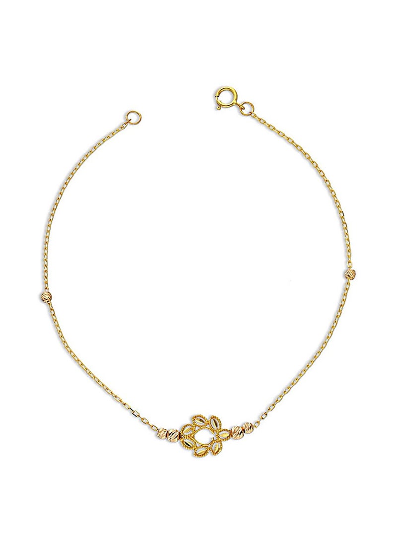 FK Jewellers - Gold Leaf Shaped Bracelet 21KT - FKJBRL21KU6010 - Image 1