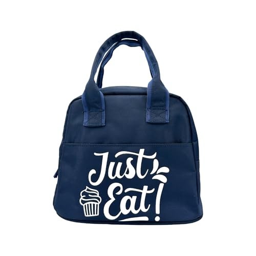 JUTEKA Insulated Travel Lunch Bag | Tiffin Bag | Storage Bag | Hand Bag for Kids, Office, School, Picnic, College (Navy) - Image 1