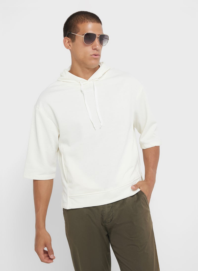 Seventy Five Basics Short Sleeve Oversized Hoddie  - Image 1