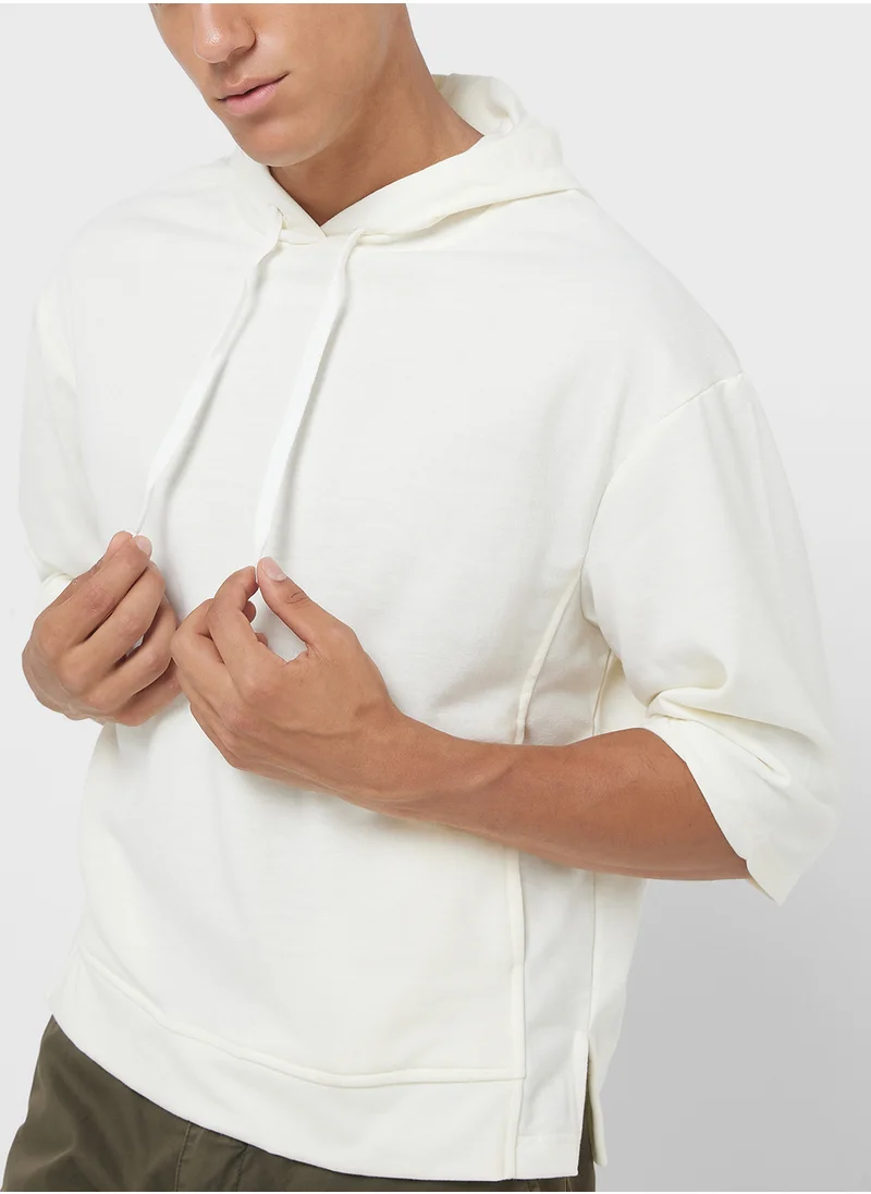 سفنتي فايف بيسيكس Short Sleeve Oversized Hoddie
