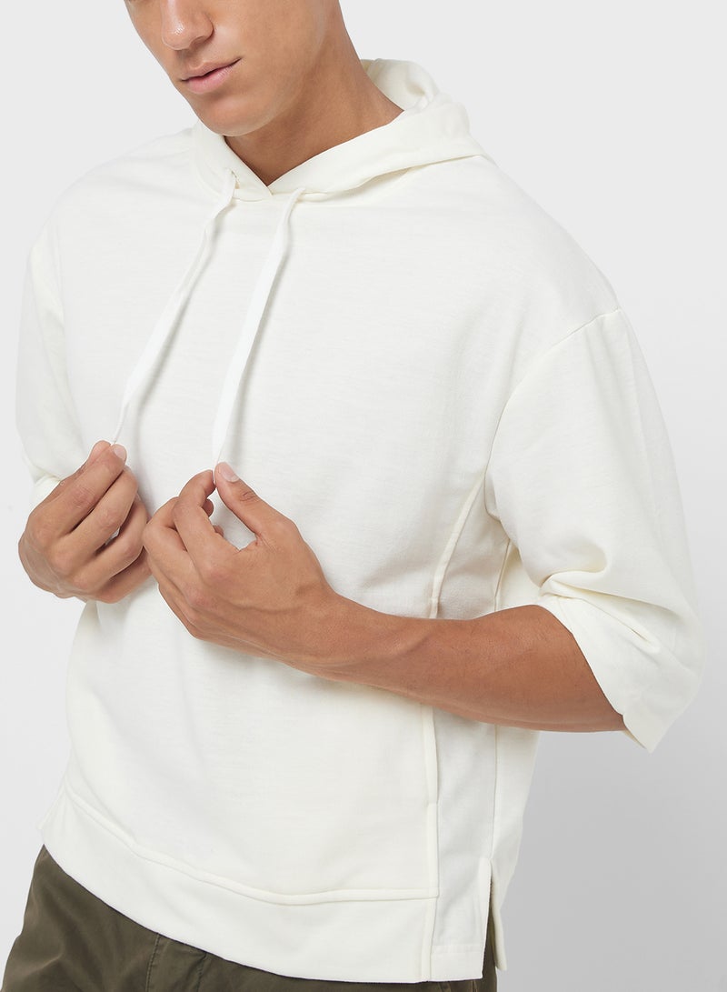 Seventy Five Basics Short Sleeve Oversized Hoddie  - Image 3