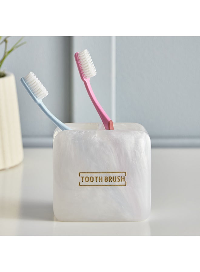 Home Box Orion Polyresin Toothbrush Holder 10.5 x 10 x 6.5 cm  - Image 1