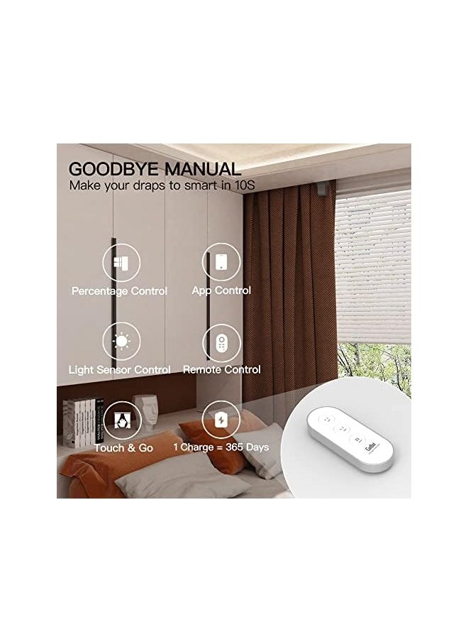 Generic - Smart Curtains Rod Opener Smart Home Automatic Curtain Switch Robot Electric Curtain Support Wireless App Control Light Sensor Control Remote Control Space Gray - Image 1