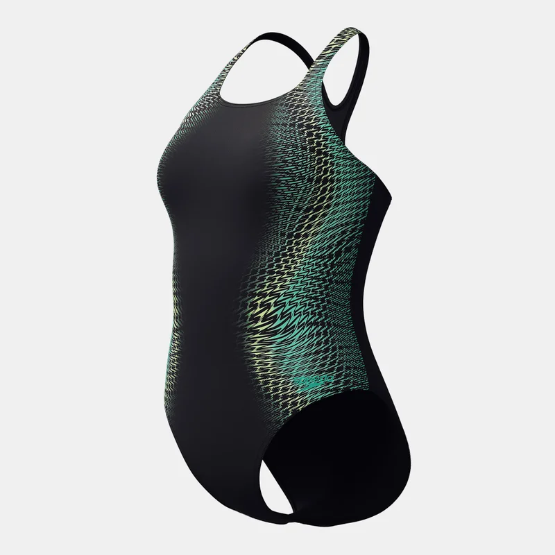 speedo Green Women's Digital Printed Medalist Swimsuit for Women | Best Price UAE