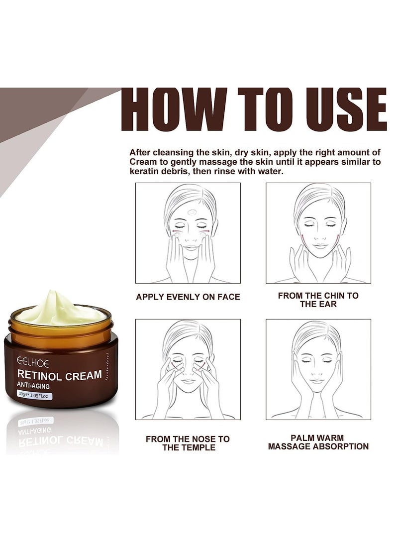 EELHOE Retinol Anti Aging Wrinkle Removal Skin Firming Cream, EELHOE Retinol Cream Anti-Aging with Hyaluronic Acid and Vitamin - Image 4